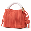 Italian Women's Handbag – Coral Orange (ALEX MAX)