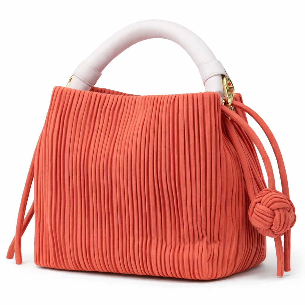 Italian Women's Handbag – Coral Orange (ALEX MAX)
