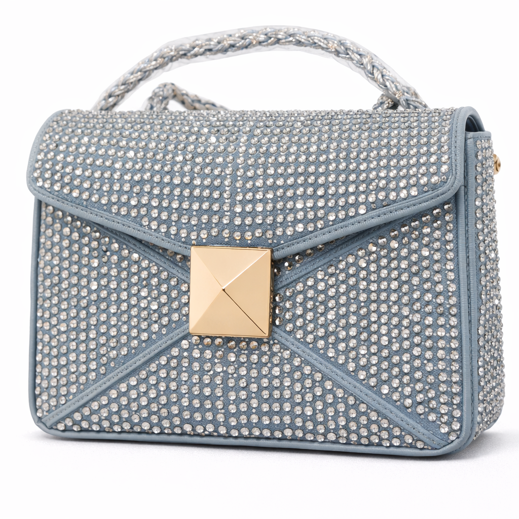 Woman's Blue Italian Handbag (ALEX MAX)