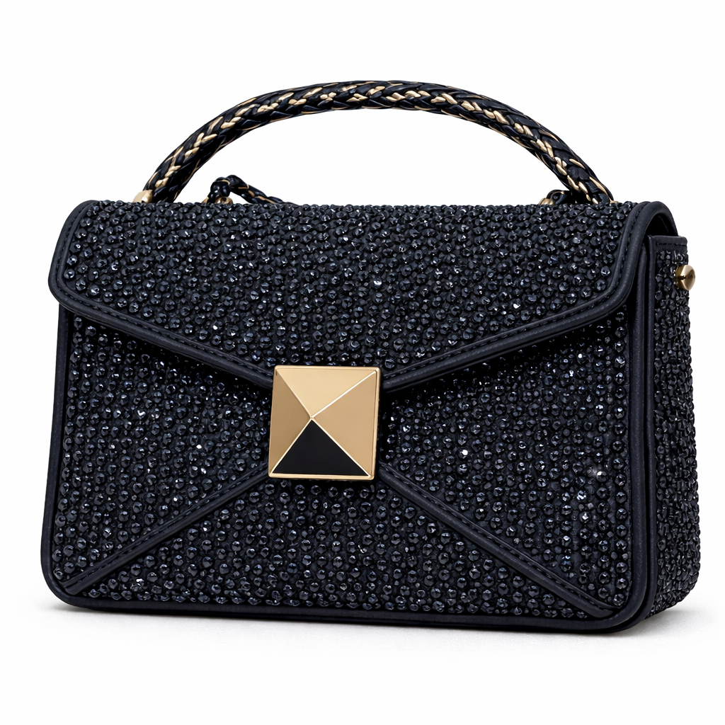 Italian Women's Handbag  Black ( ALEX MAX)