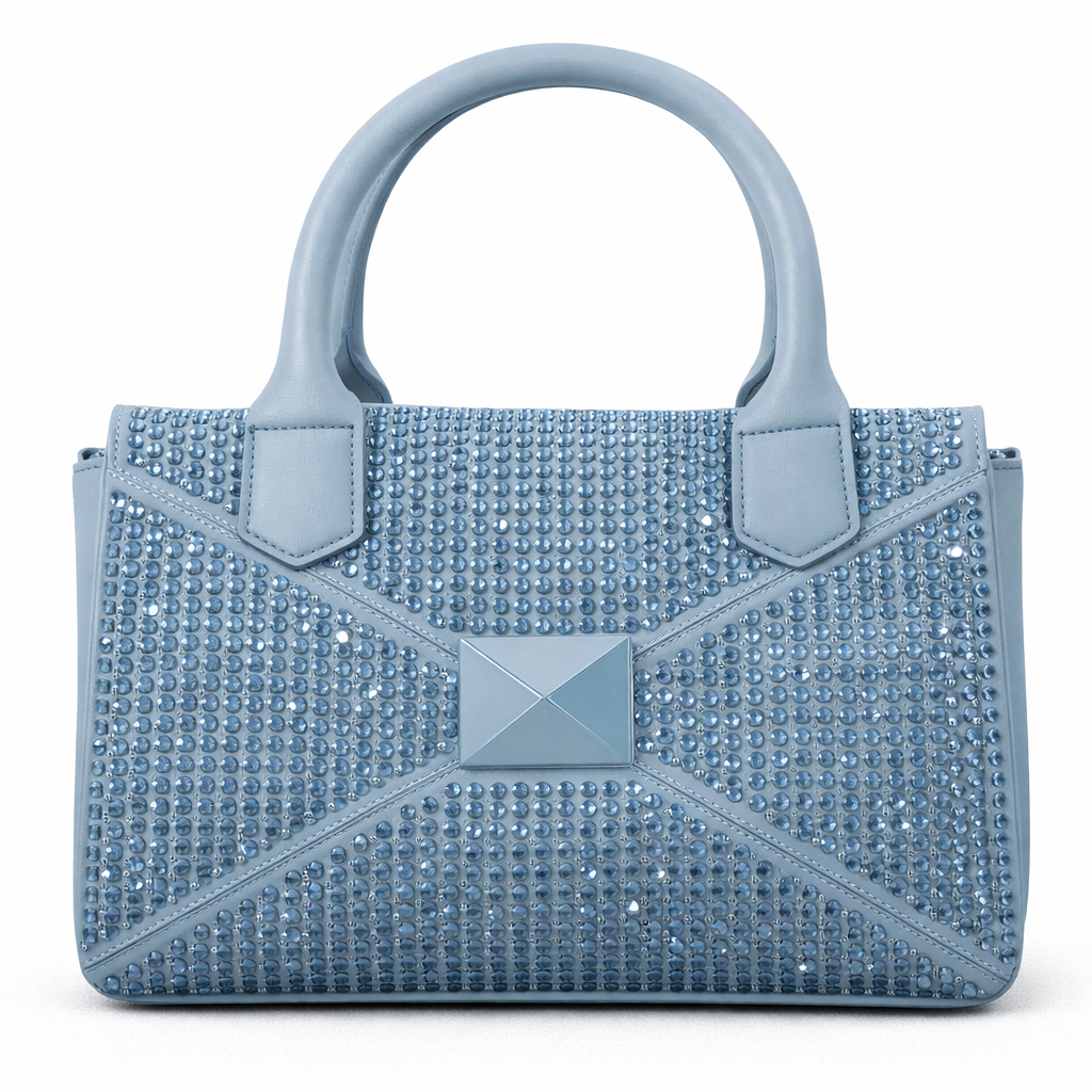 Woman's Light Blue Italian Handbag (ALEX MAX)