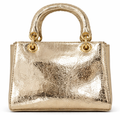 Woman's Gold Italian Handbag (ALEX MAX)
