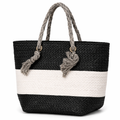 Woman's White & Black Italian Handbag (ALEX MAX)
