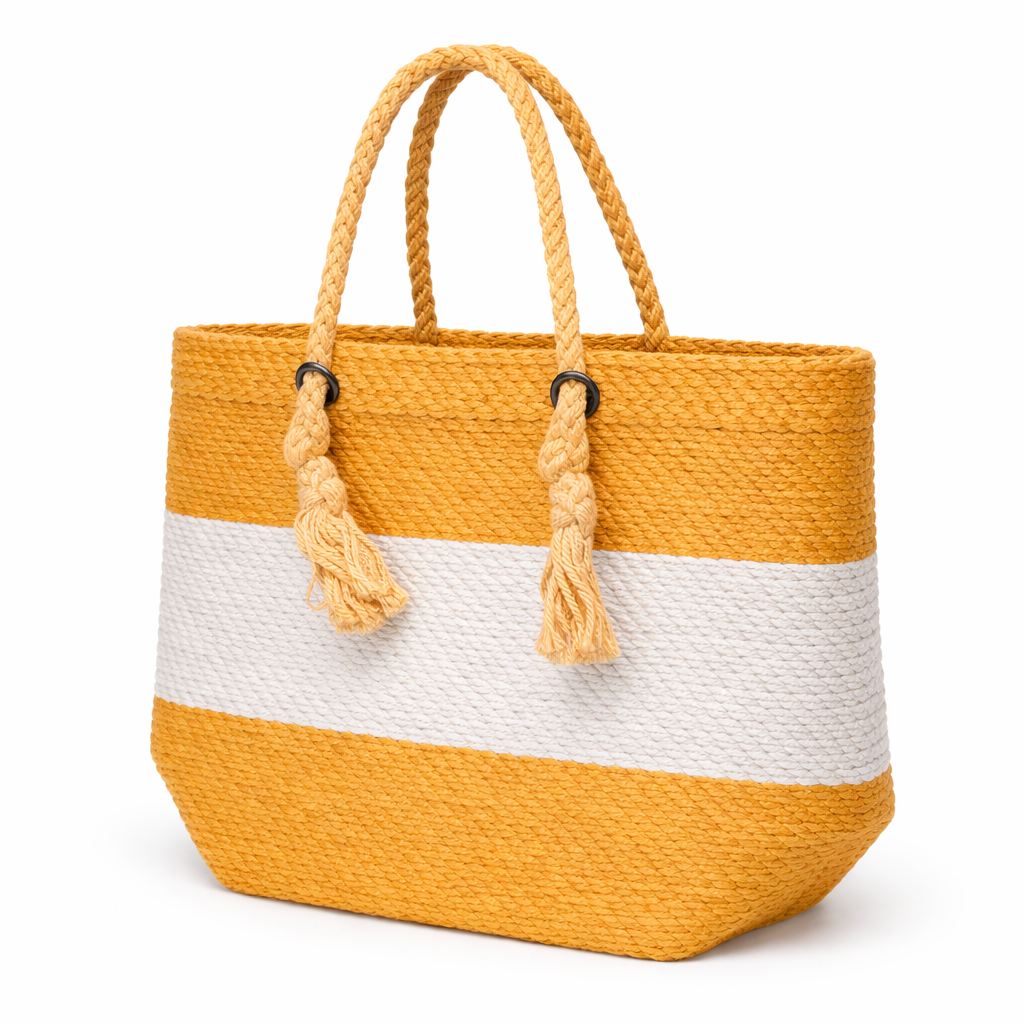 Woman's White &Yellow Italian Handbag (ALEX MAX)