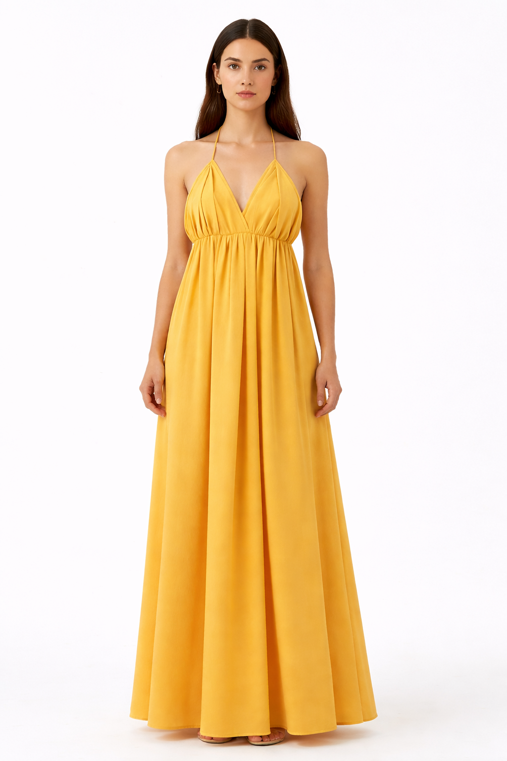 Dreses  Mustard yellow elegant soft chiffon(GUESS)