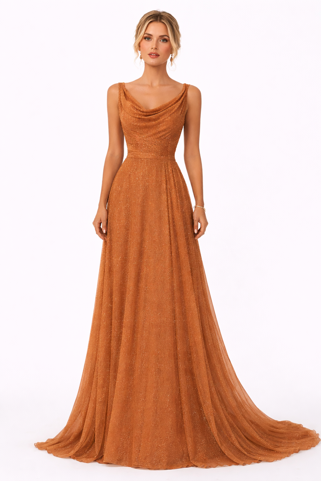 Dreses Shiny orange elegant evening dress(Guess)