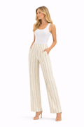 Vibrant colorful striped casual trousers (Hanita)