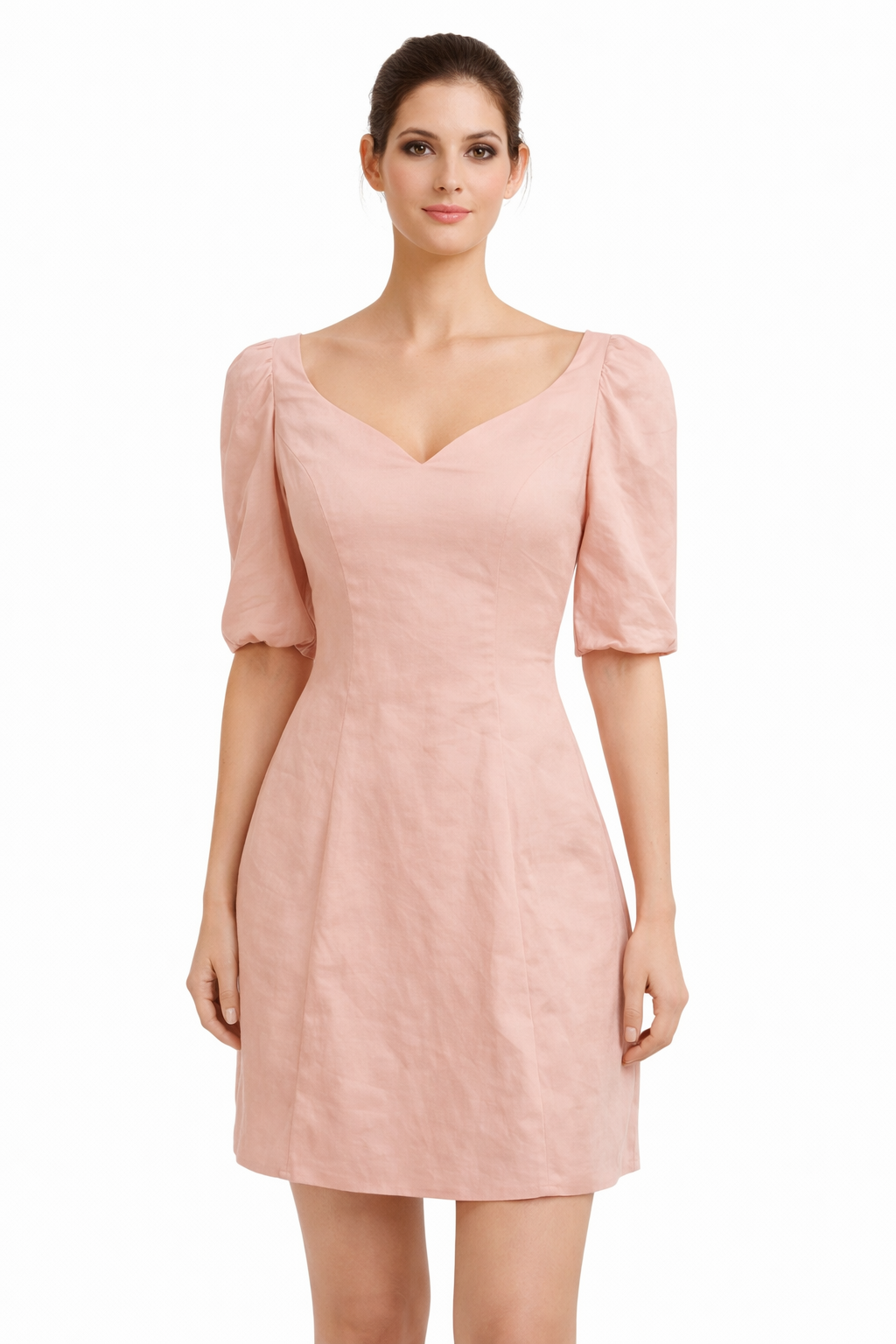Sweet puff sleeve linen dress (Guess)