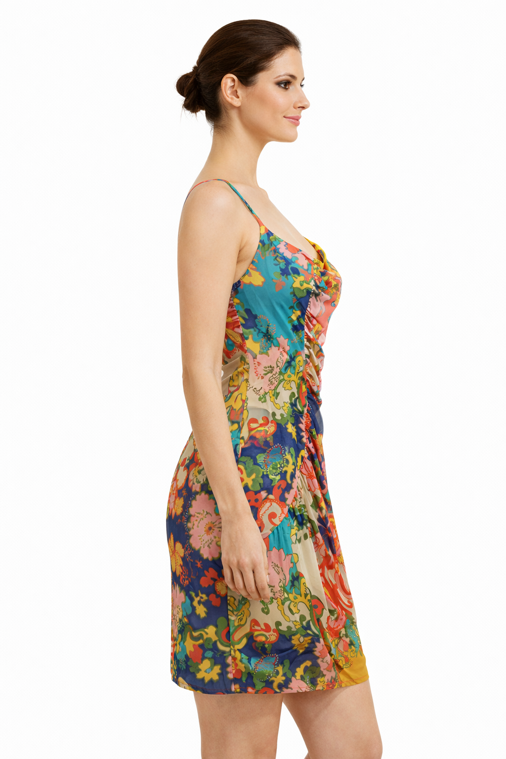 Vibrant colorful bodycon slip dress (Guess)