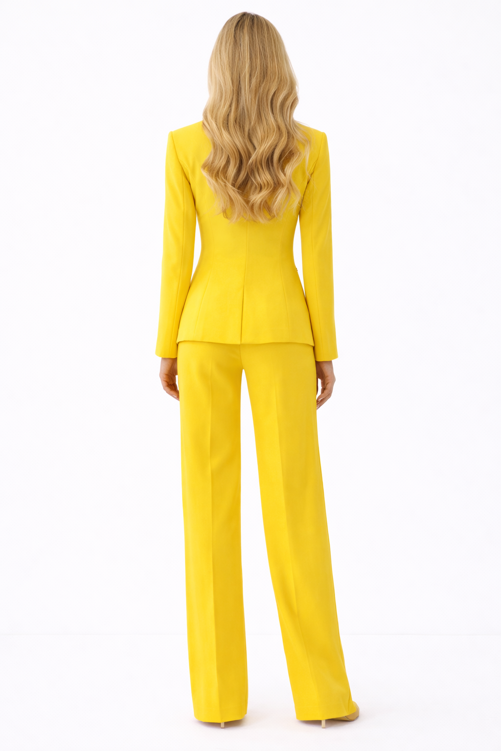 Chic yellow modern tailored set (Hanita)