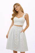 Striped crop top belted skirt (Guess)