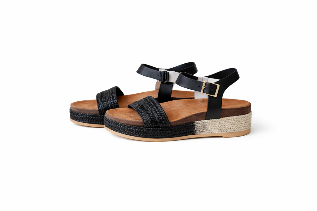 Modern black sandals, elegant comfort (MGTN)