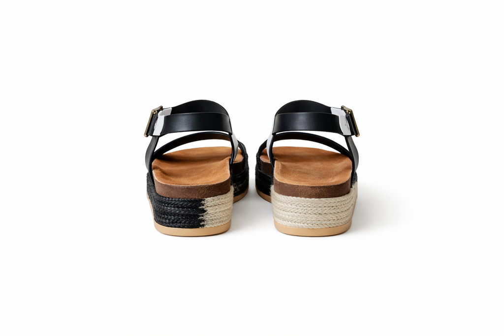 Modern black sandals, elegant comfort (MGTN)