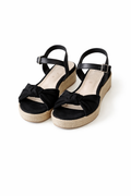 Black knotted sandal rustic comfort  (MGTN)