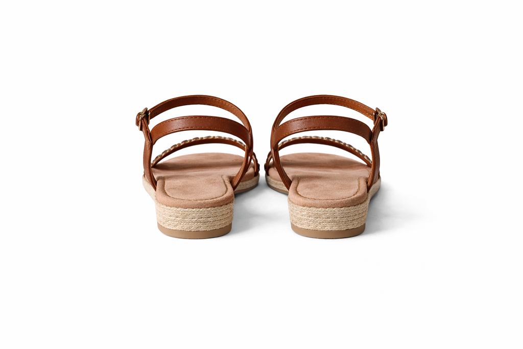 Sandle Brown, embellished, boho, flat, comfy (Mariamare)