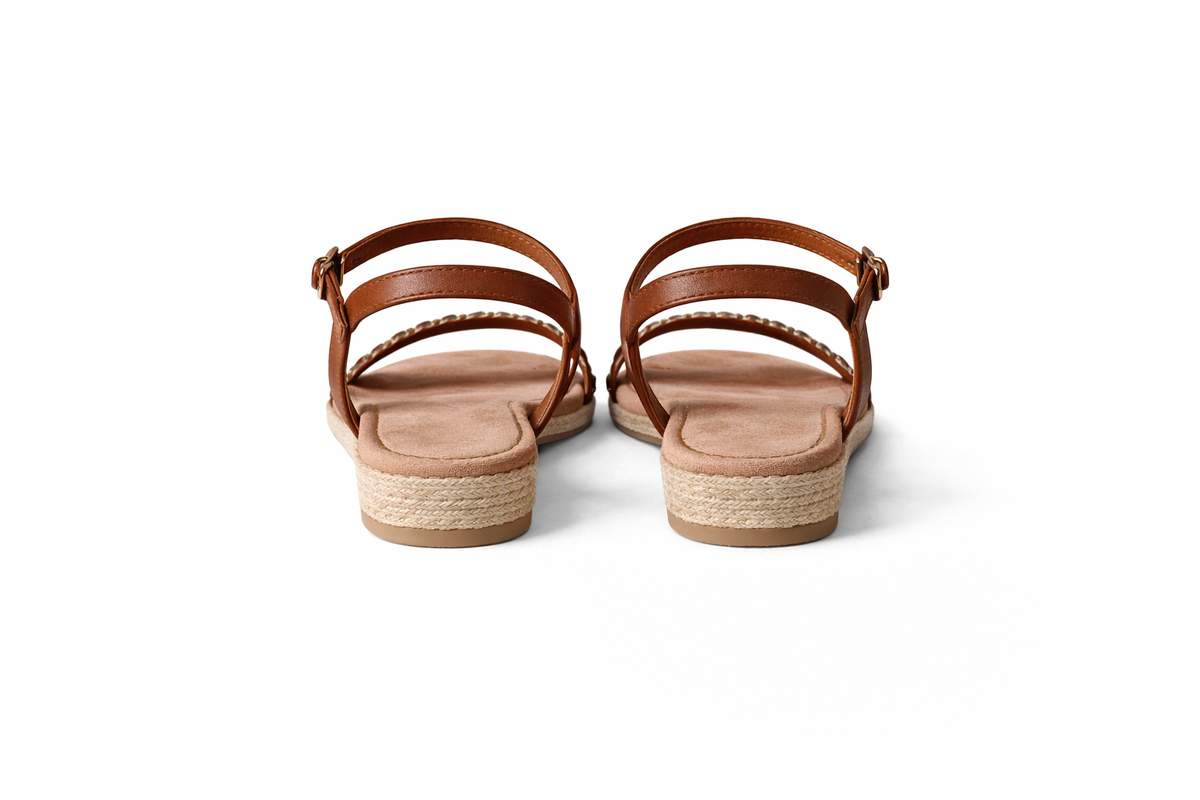 Sandle Brown, embellished, boho, flat, comfy (Mariamare)
