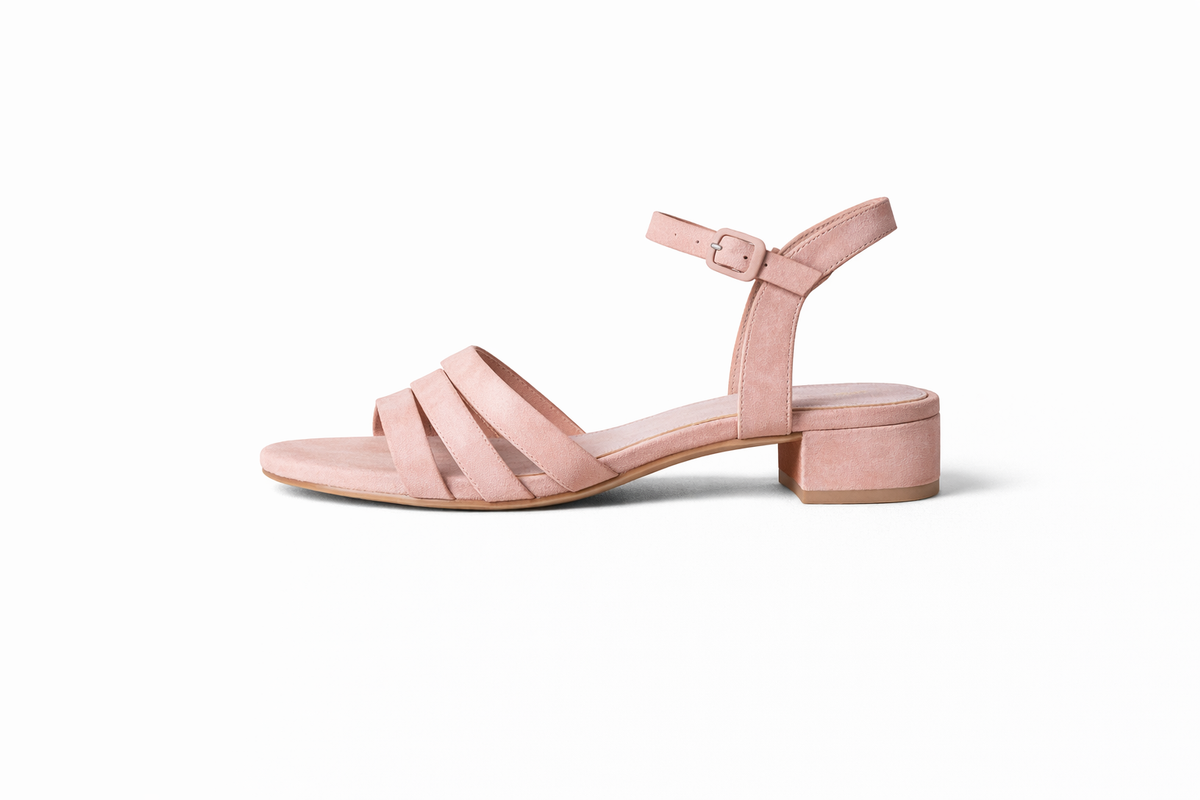 Soft pink elegant heeled sandals (Mariamare)