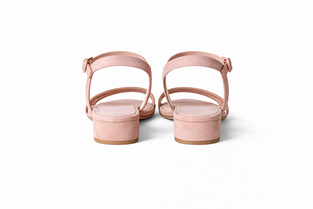 Soft pink elegant heeled sandals (Mariamare)