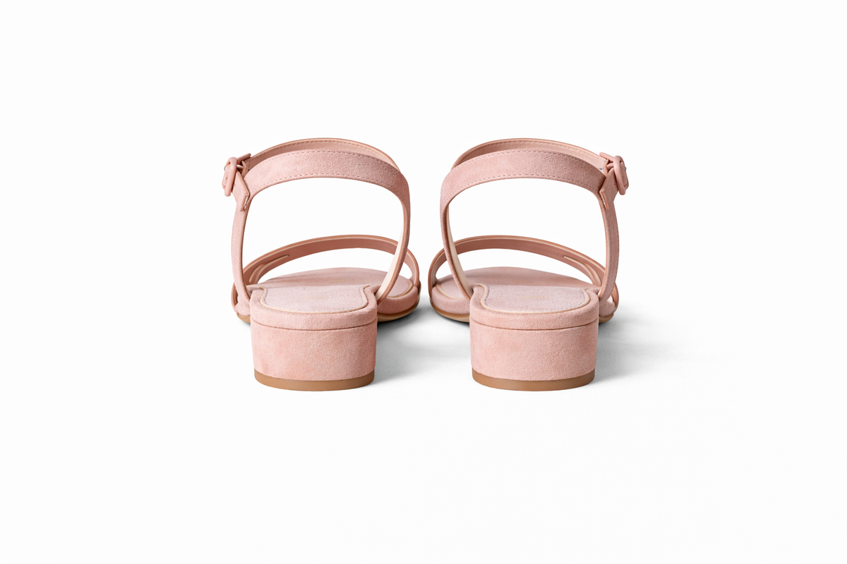 Soft pink elegant heeled sandals (Mariamare)