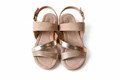 Trendy beige and gold sandals  (Mariamare)