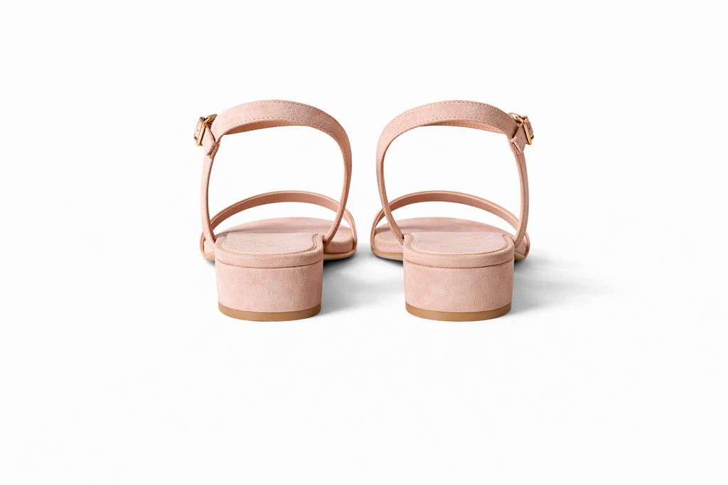 Elegant glittery pink heeled sandals  (Mariamare)