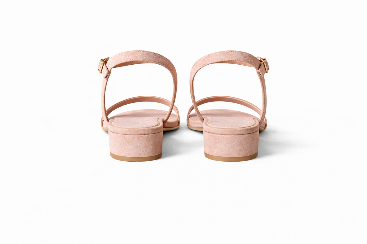 Elegant glittery pink heeled sandals  (Mariamare)