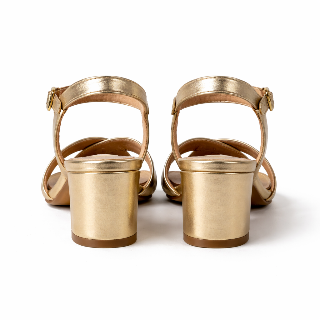 metallic gold platform sandals (Mariamare)