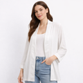 Elegant white embroidered blouse style (Hanita)