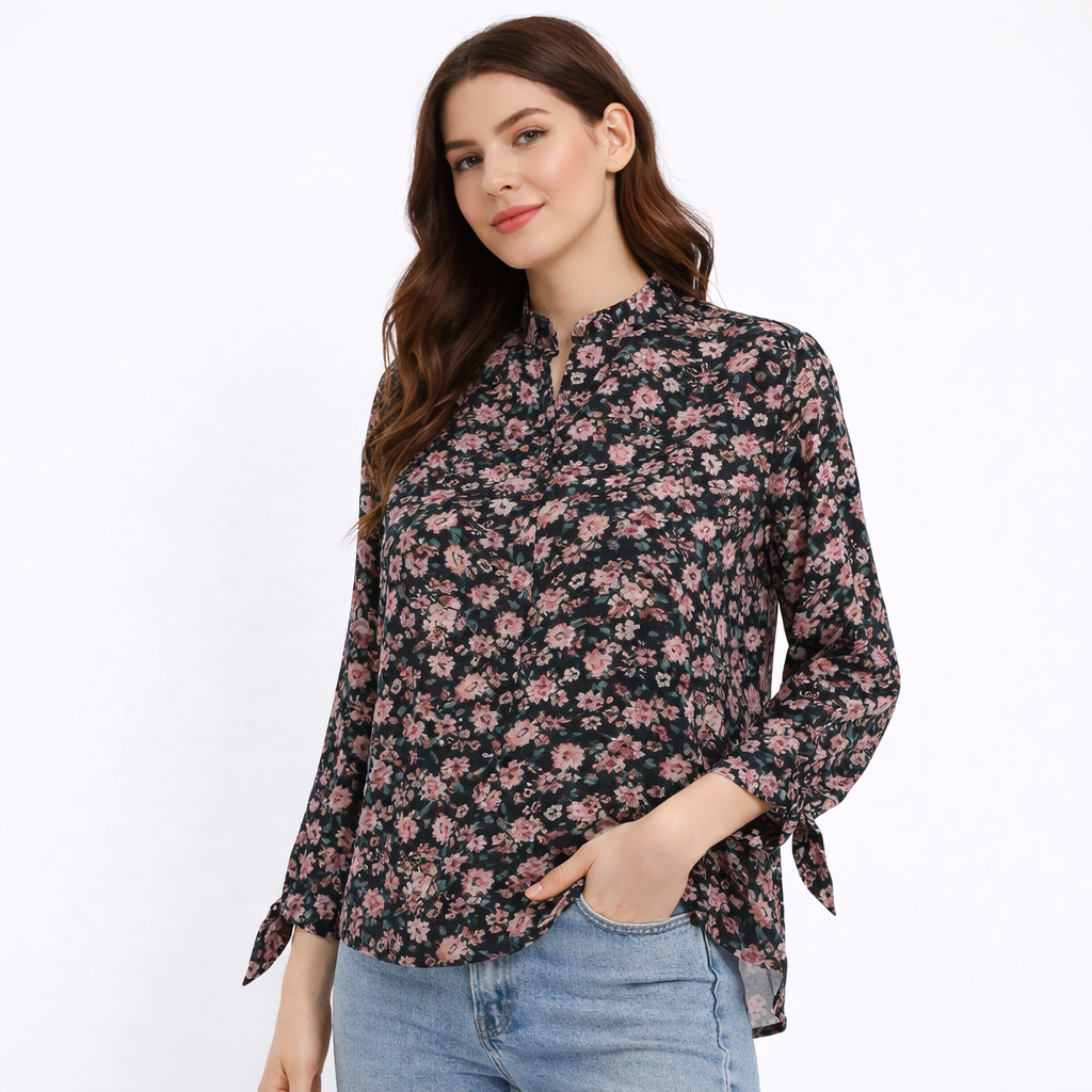 Floral Mandarin Blouse (Guess)