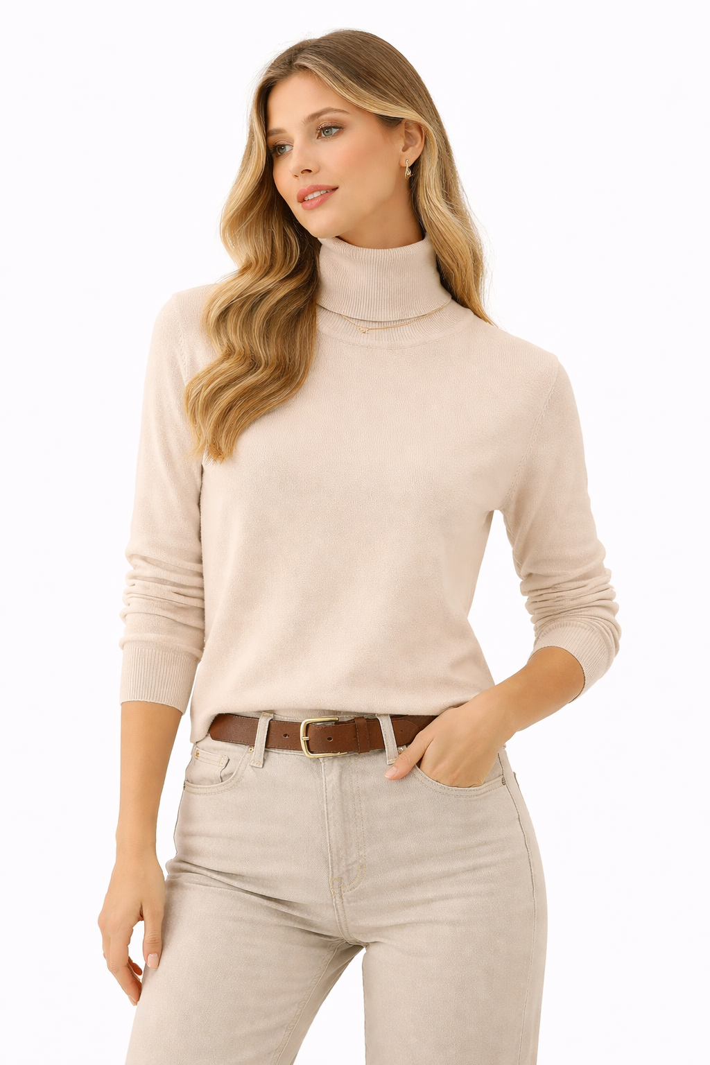 Creamy turtleneck, modern cozy style (ALTAMIRA)