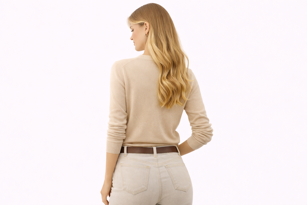 Beige elegant cropped cardigan (ALTAMIRA)