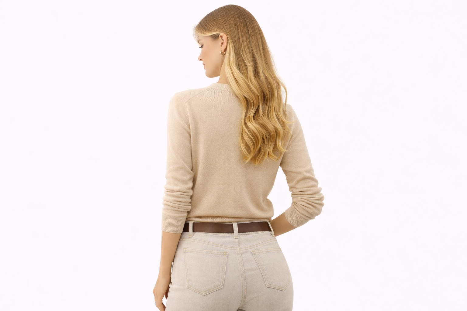 Beige elegant cropped cardigan (ALTAMIRA)