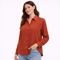 Classic warm terracotta blouse style  (Hanita)
