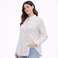 Elegant white eyelet embroidered blouse  (Hanita)
