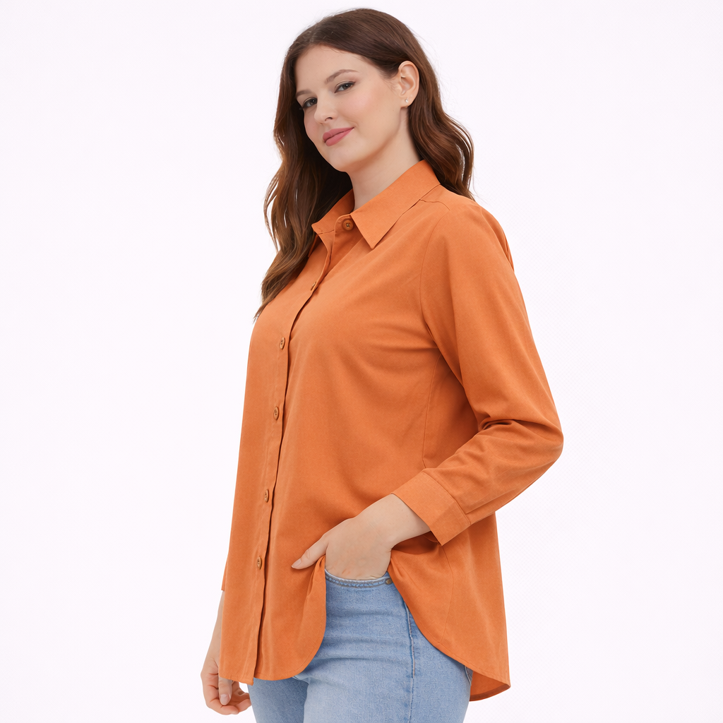 Soft classic mustard modern blouse  (Hanita)