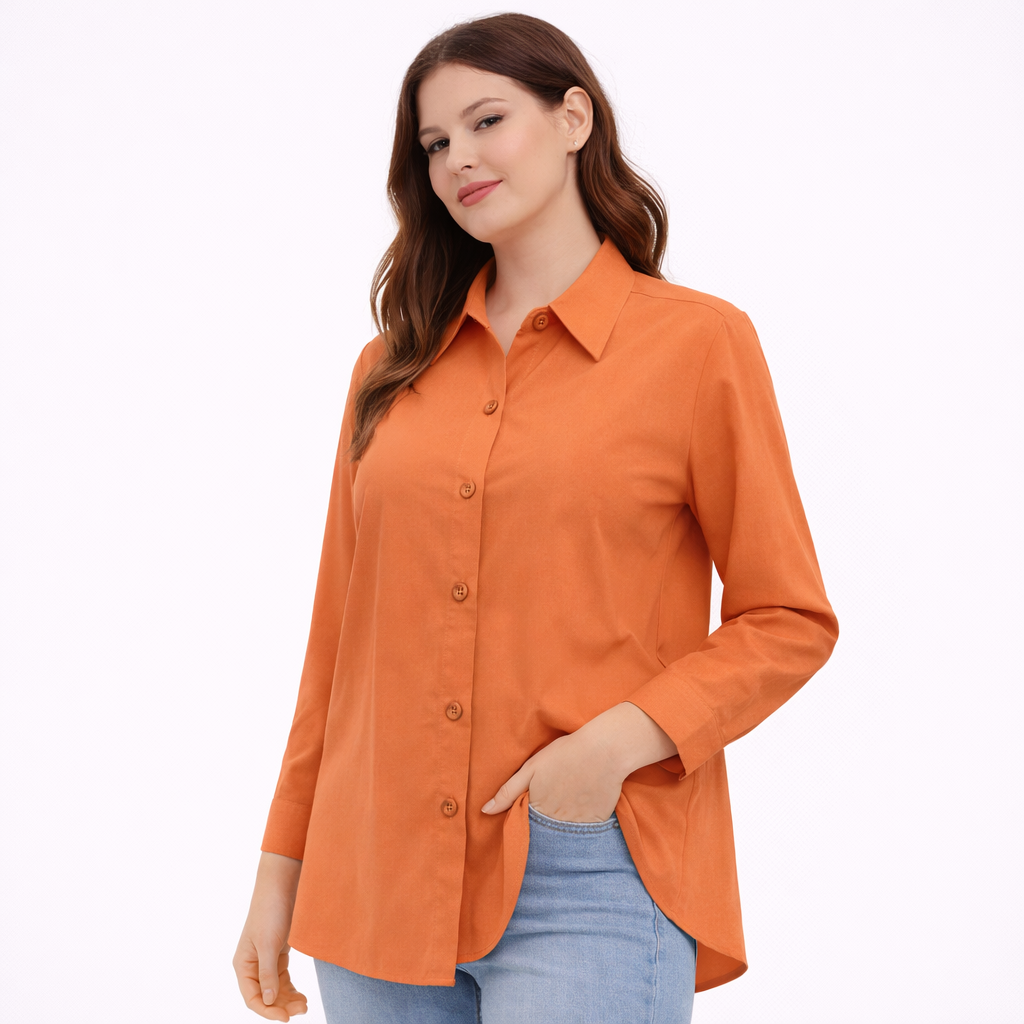 Soft classic mustard modern blouse  (Hanita)