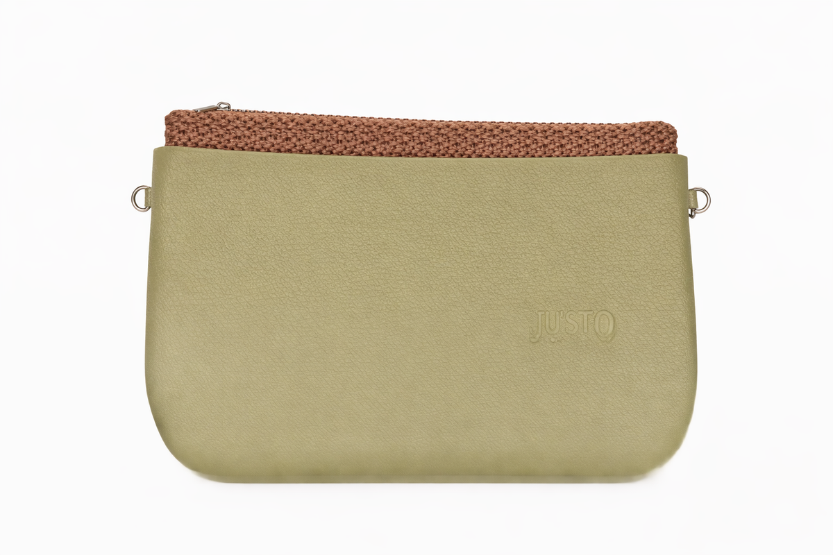 Women’s green * brown Italian Handbag (JUSTO)