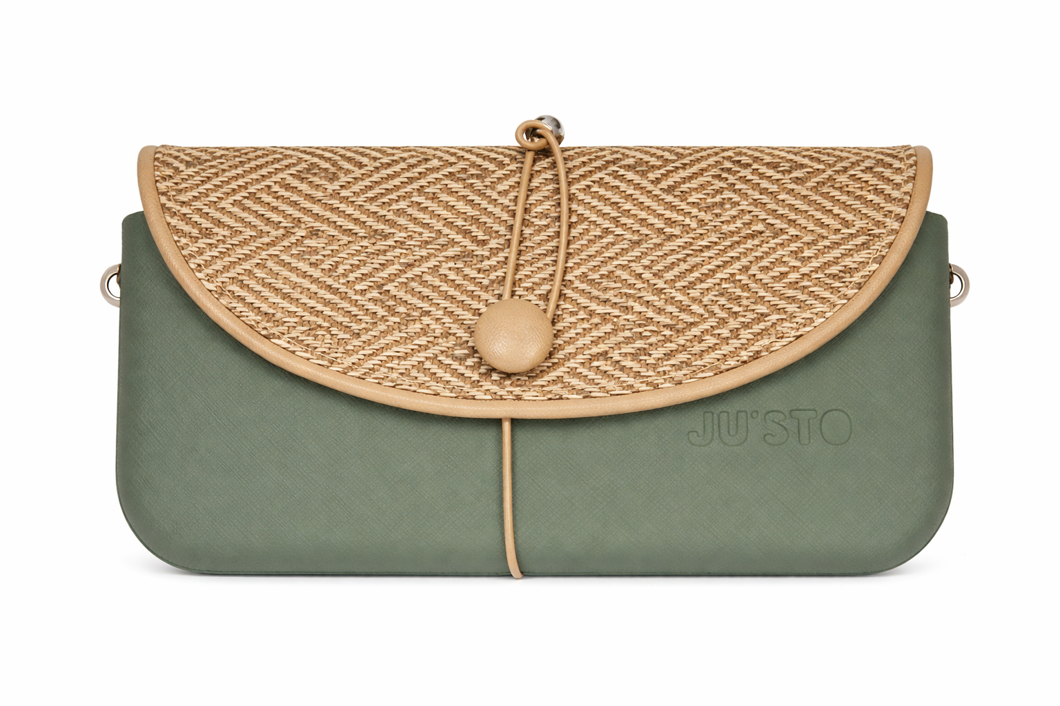 Women’s  green * brown Italian Handbag (JUSTO)