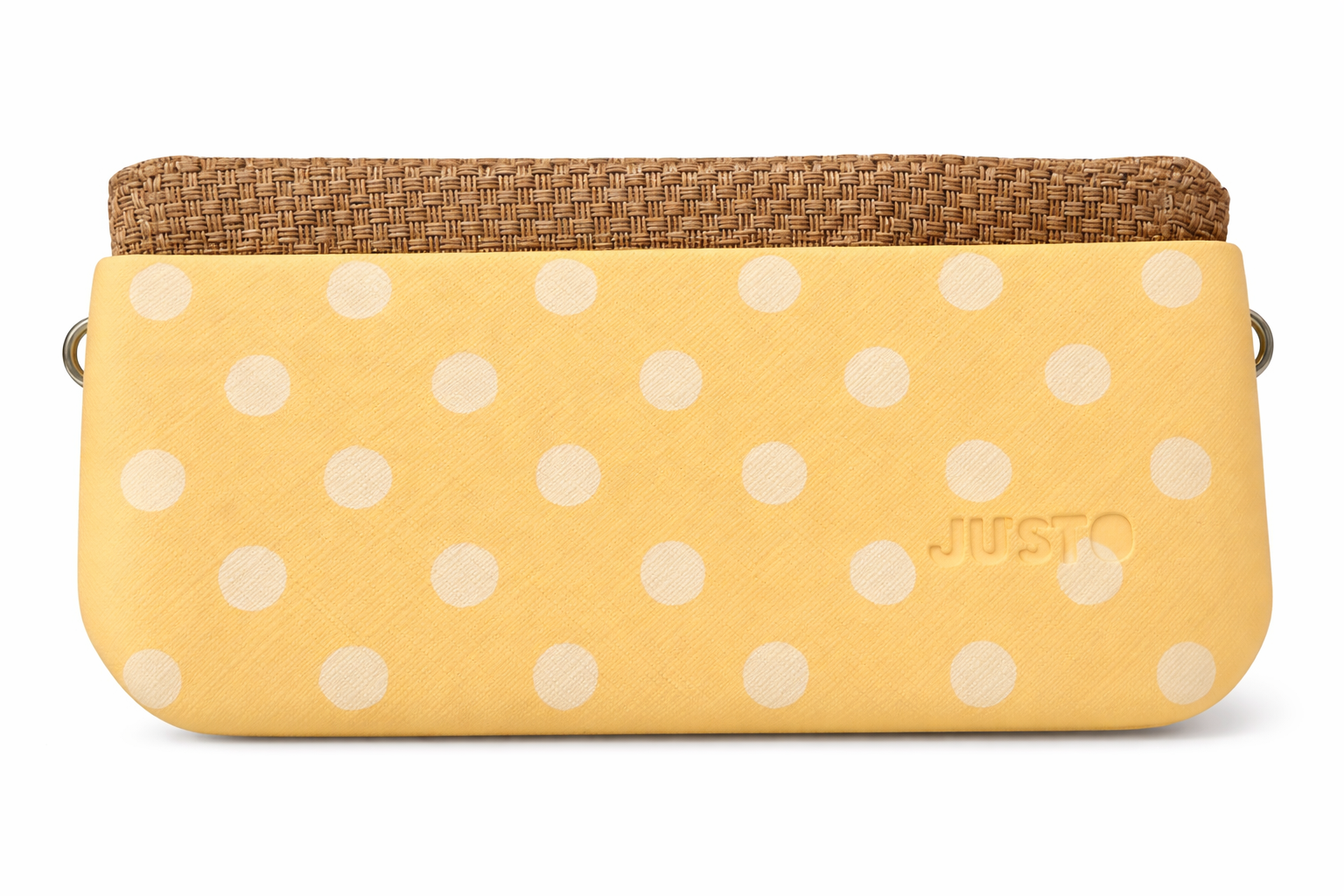 Women’s yellow polka dot *brown Italian Handbag (JUSTO)