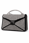 Woman's Silver & Black Italian Handbag (ALEX MAX)