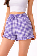 Women’s Purple Gingham Shorts (inside)
