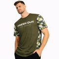 Olive Green Camo Sleeve Tee (IN SIDE)
