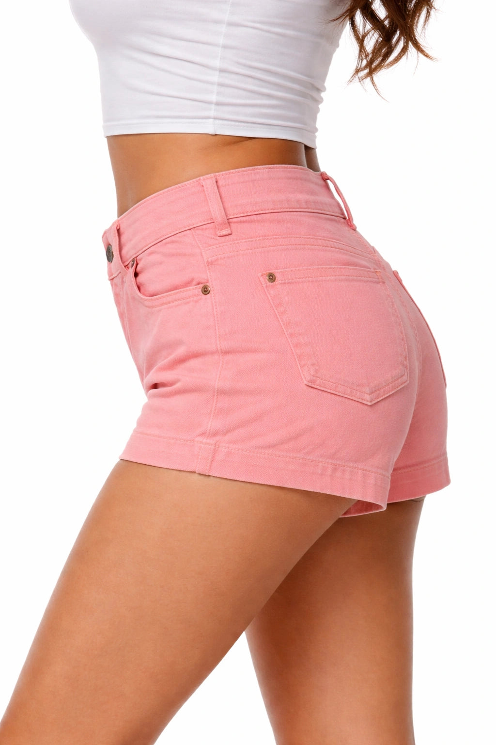 Pink  Denim Shorts (INSIDE)
