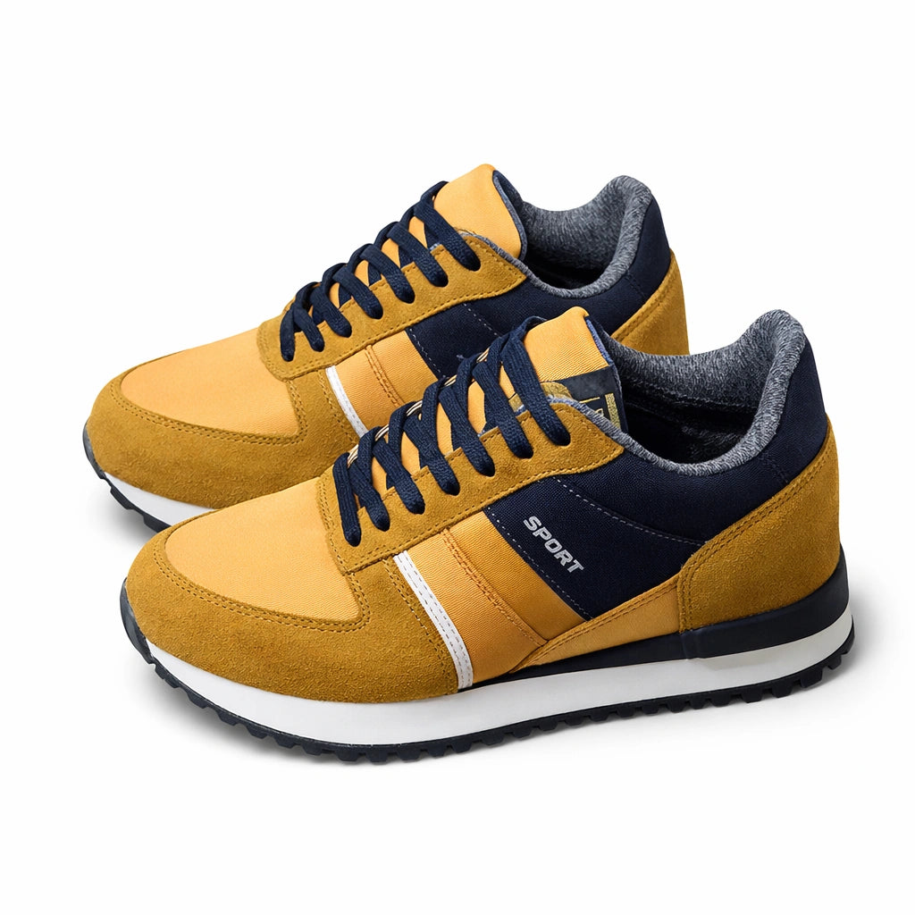Men’s Yellow & Navy Sneakers (inside)