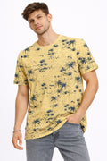 Men’s Yellow Palm Print T-Shirt (inside)