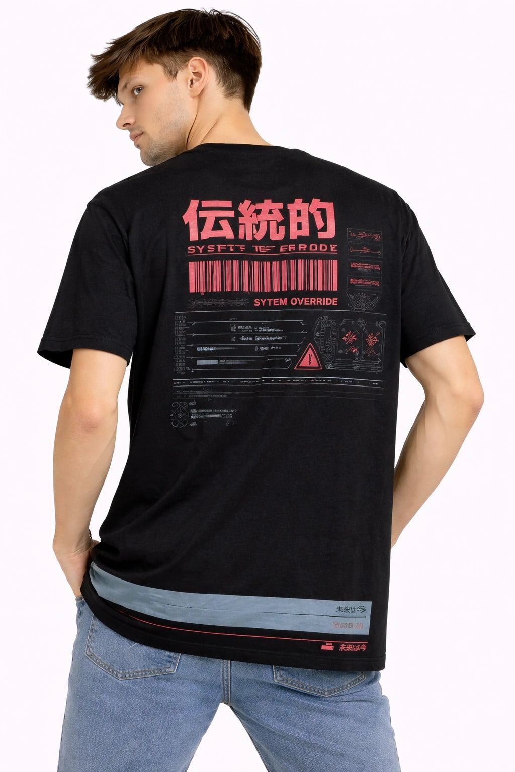 Men’s Japanese Graphic Black T-Shirt (INSIDE)