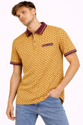 Mustard Geometric Classic Polo (INSIDE)