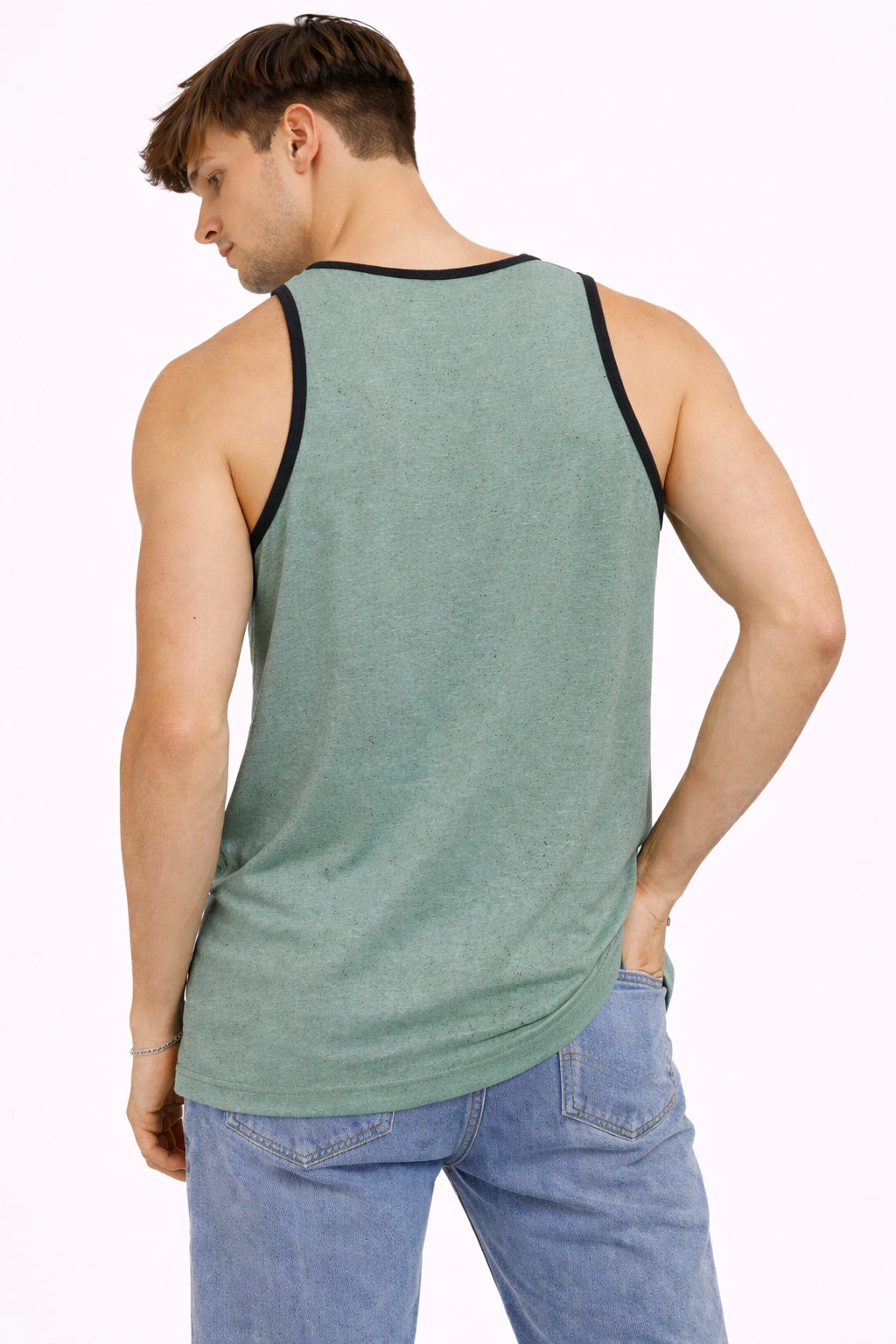 Green Casual Sport Tank Top (INSIDE)