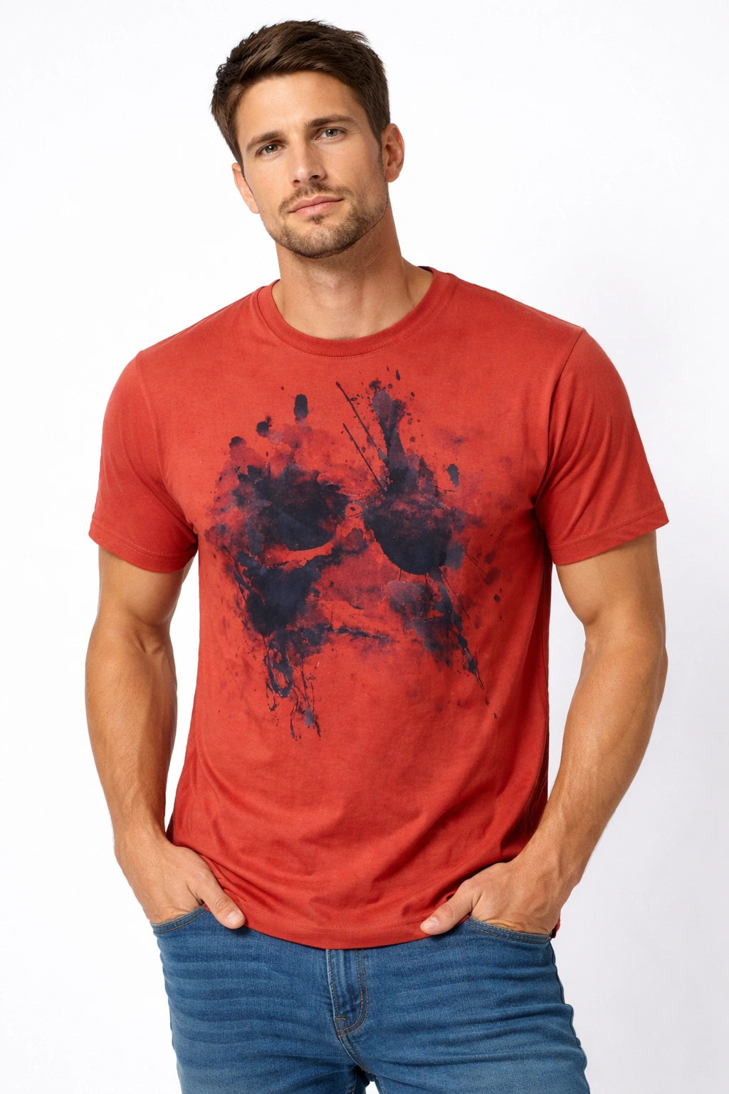 Brick Red Men’s T-Shirt (INSIDE)