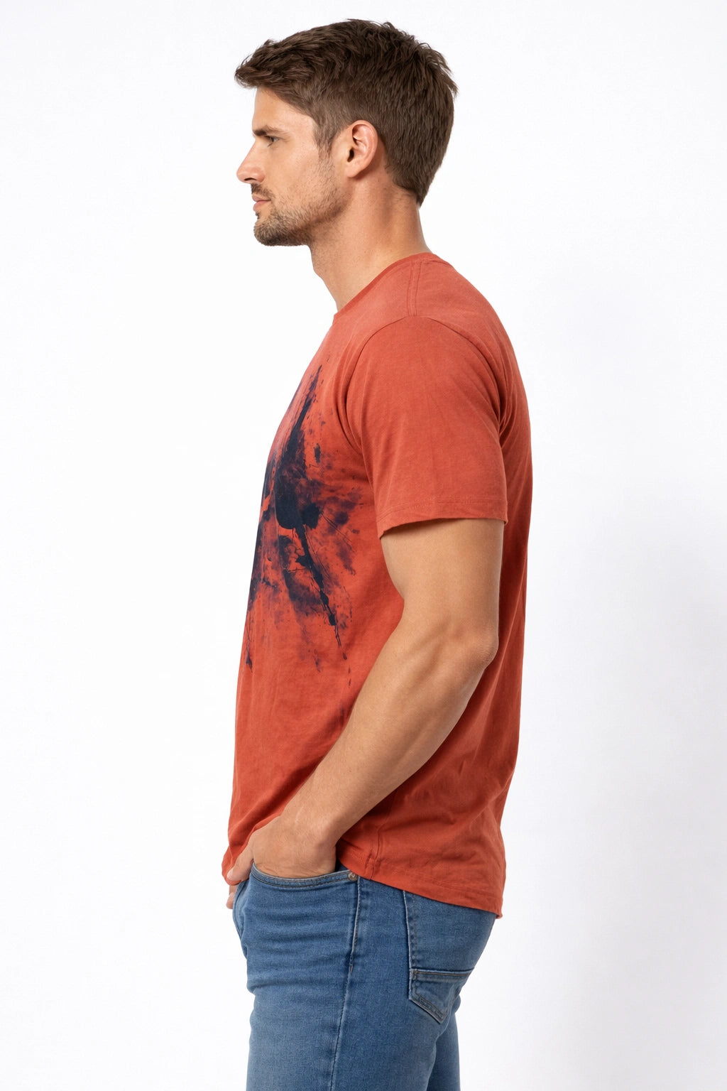 Brick Red Men’s T-Shirt (INSIDE)
